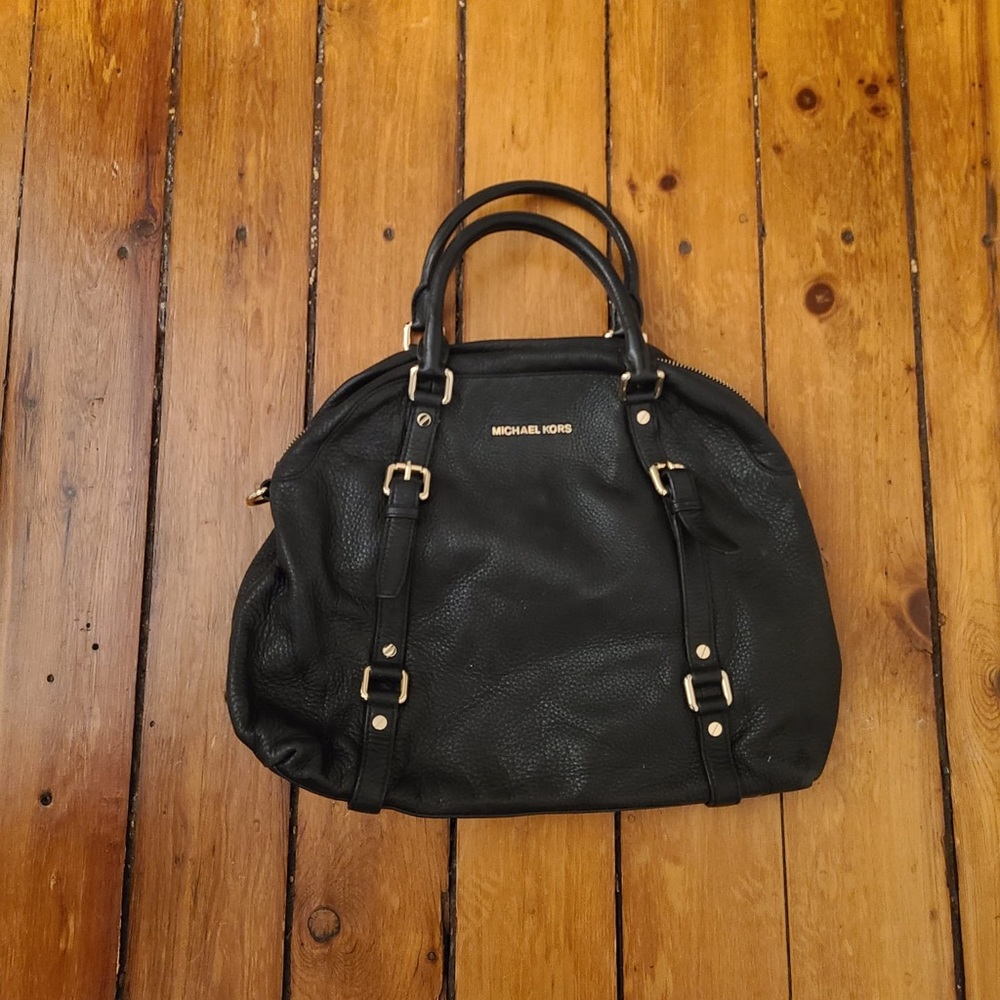 Michael Kors black handbag with gold hardware (barely used)
